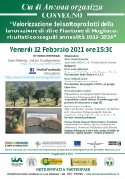 Valorizzazione dei sottoprodotti della lavorazione di olive di Piantone di Mogliano: risultati conseguiti annualità 2019 - 2020