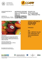 INTRODUZIONE DELLA TECNICA DELLO STRESS IDRICO CONTROLLATO - STATO DI ATTUAZIONE DEL PROGETTO