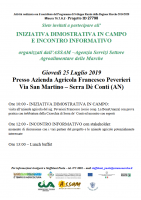 Prova pratica con trebbiatura della trebbiatura della Cicerchia di Serra De' Conti 